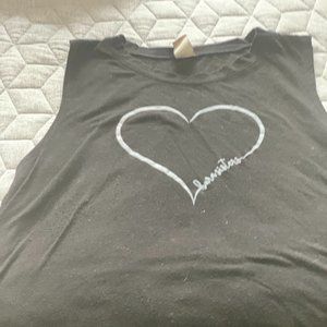 Burn Bootcamp Camp - Black Heart Tank - Size M